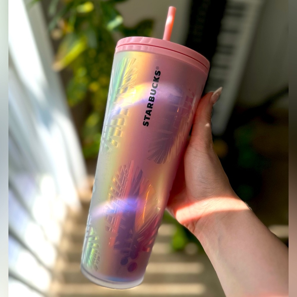 Starbucks Pine Cone 2019 Limited Edition Holiday Palm Leaf Venti Tumbler 24oz